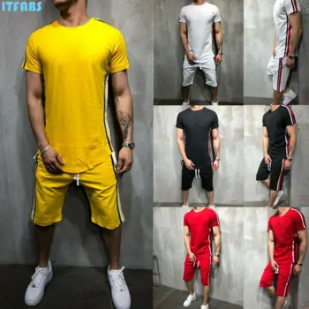 

Men's sportswear jogging shorts T-shirt jacket jacket + pants sports sweat suit