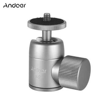 

Andoer DSLR Camera Mini Tripod Ball Head Mount Ballhead with 1/4inch Srew Hole 360° Rotating Panorama