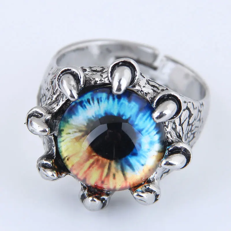 

European Fashion Metal Jewelry Vintage Punk Open Big Eyes Rings