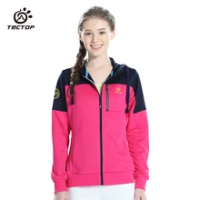 TECTOP Spring Autumn Outdoor Women Long-sleeve Sweatshirts Breathable Sports Coats Female Running Hiking Hoodies Sportswear