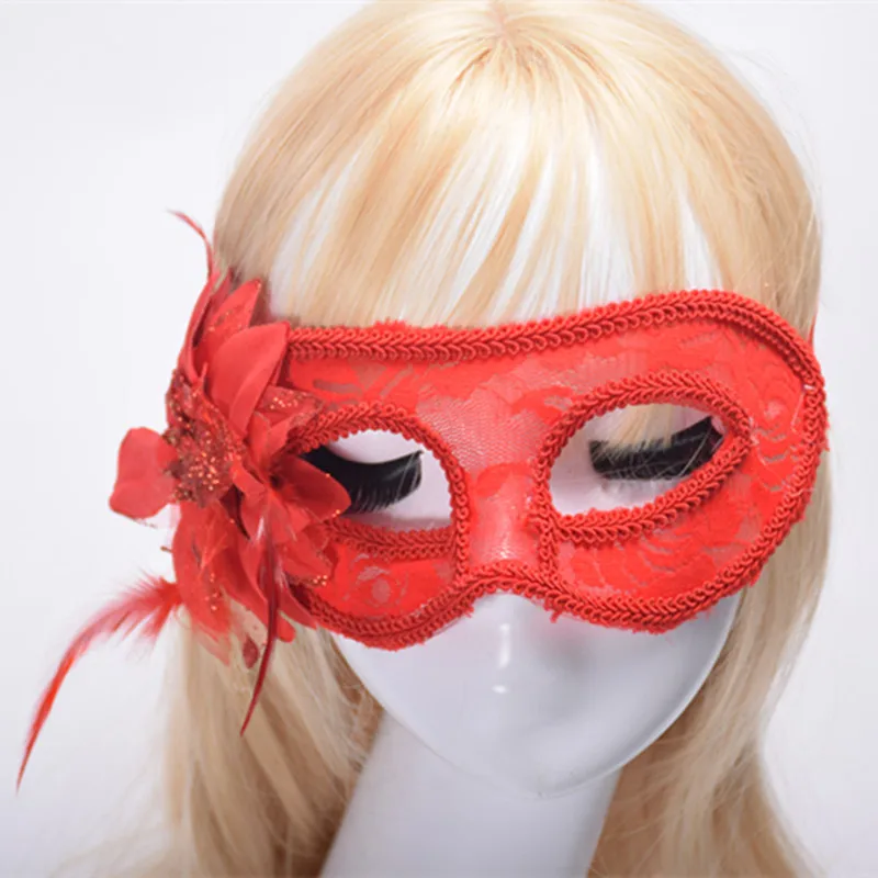 

Lace Masks For Halloween Masquerade Ball Venetian Party Eye Mask Feather Flower Lace Carnival Fancy Dress Costumes Carnival Mask