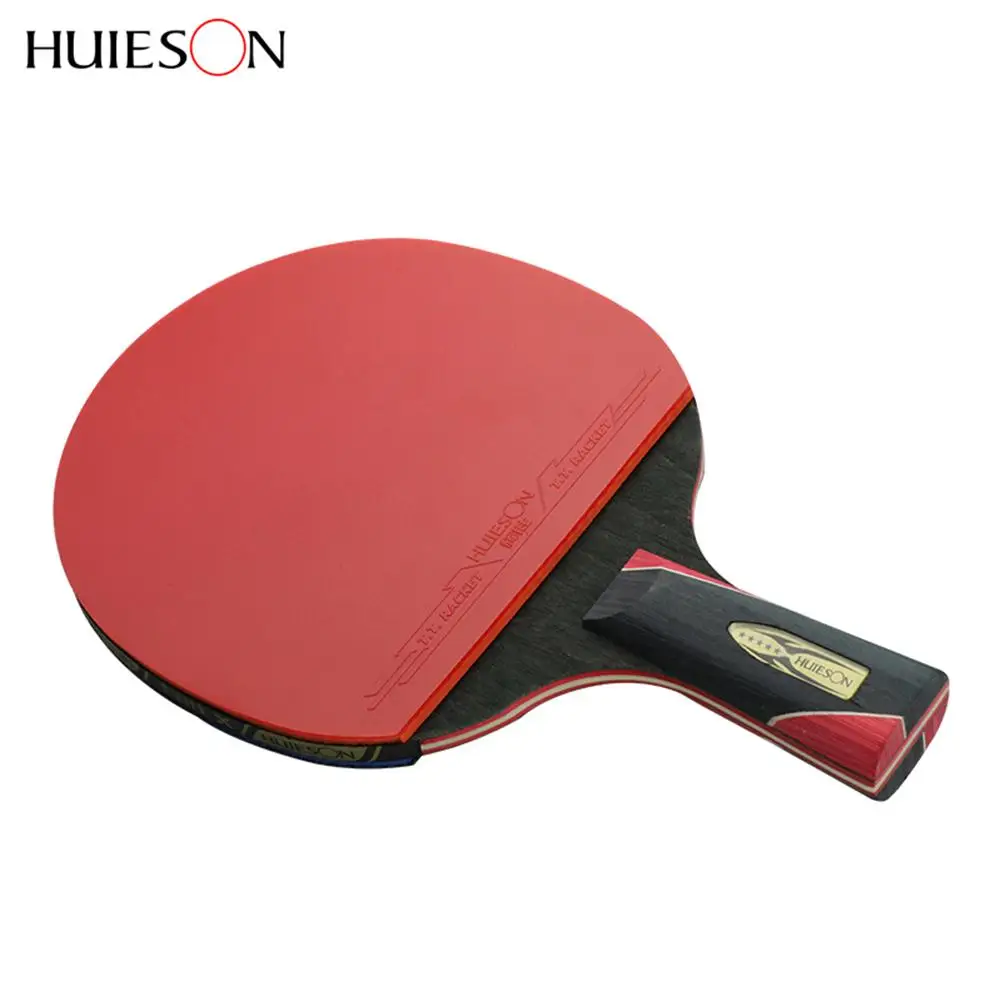 Huieson 5 Star Carbon Fiber Table Tennis Racket Set Double Pimples in