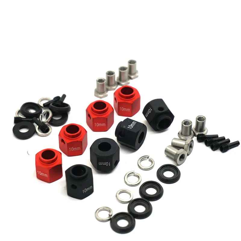 

4PCS Hexagon Adapter 10MM Thick Wheels Hubs Mount with Stainless Steel Screw Needle for TRAXXAS TRX-4