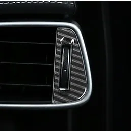 

2Pcs Carbon Fiber Style ABS Plastic Side AC Vent Trim For Jaguar XE F-PACE f pace X761 2016 2017 2018