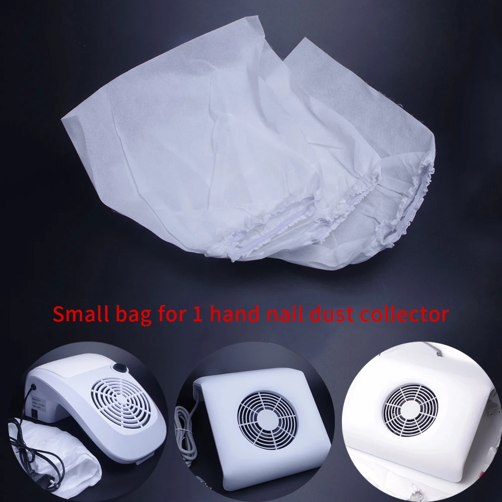 5pcs White Non-woven Nail Dust Collector Bag for Nail Art Dust Suction Collector Use Nail Replacement Bag Manicure Salon