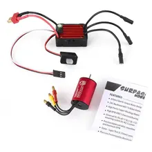 SURPASSHOBBY KK 2435 4800KV Brushless Motor with 25A Waterproof Speed Controler ESC for 2S 1:16 RC Racing Car Model