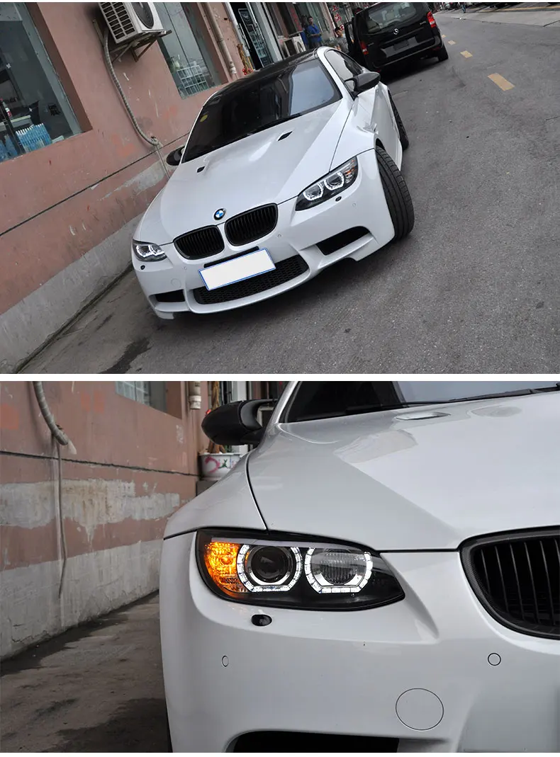 Набор для автостайлинга для BMW M3 328i 335i 330i E92 E93 2006-2012 светодиодный фары, светодиодные фары H7 D2H HID Ангел глаз биксеноновые фары