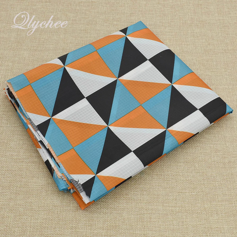 

91*147cm Three Layered Camouflage Polyester Waterproof Square Stripe Fabric For Women DIY Quilting Patchwork