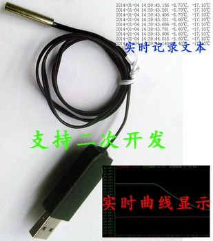 

USB Waterproof Temperature Sensor Acquisition Module Read High Precision Driver-Free Support Secondary Development