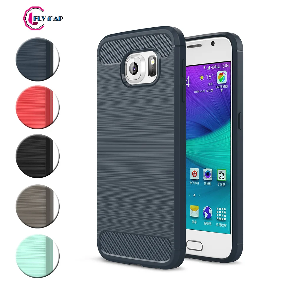 buy TPU Case for Samsung Galaxy S6 S 6 G920 G920F G920FD G920W8 SM G920F SM G920FD Soft Silicone Carbon Fibe Case Mobile Phone Cover
