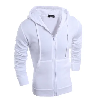 

Casual Hooded Winter Jacket Men 2018 Zipper Cotton Coat Long Sleeve Running Windbreaker Slim Zipper Solid Color Men's Jacket