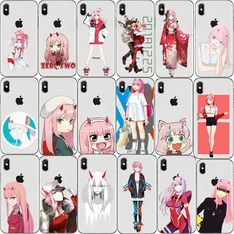 Dois querida на FRANXX аниме ноль два DIY Пинтадо Бонито Acessórios ДУ для iphone 11 12pro мини MAX X 8 7Plus