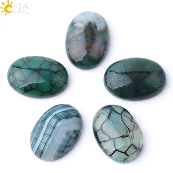 Green Dragon Vein Agate Cabochons 1
