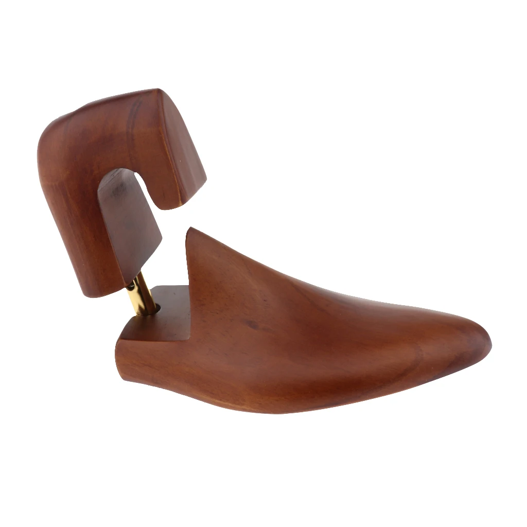 1 Pair Men Practical Flexible Shoe Shapers Former Stretcher Cedar Wood Shoe Trees Adjustable Shapers Collar Stays