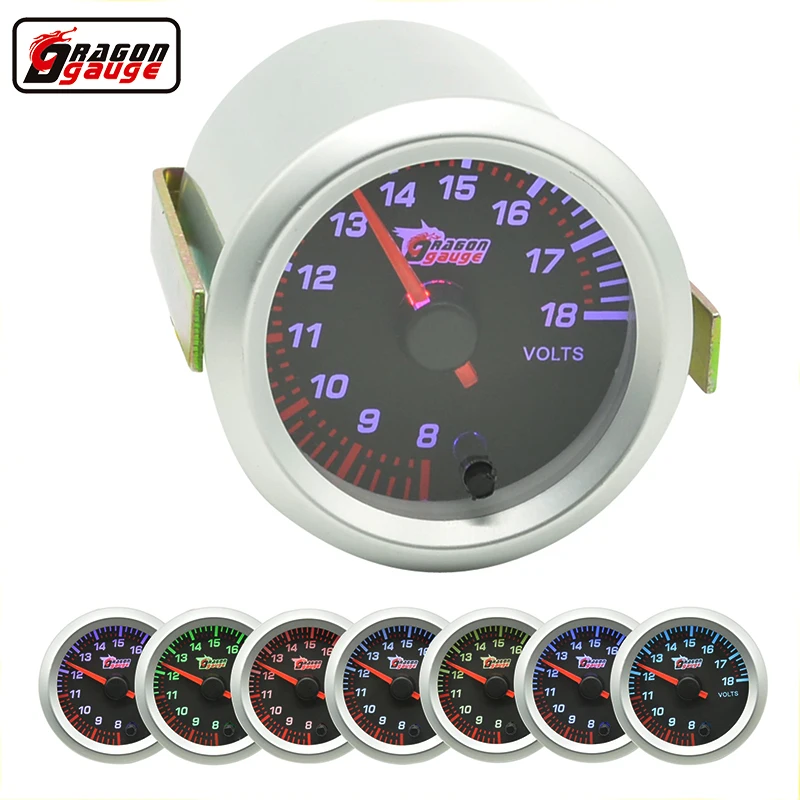 

Dragon gauge 52mm Auto car motorcycle 12V battery Stepper motor Self-test function Voltmeter Car modification Volt gauge
