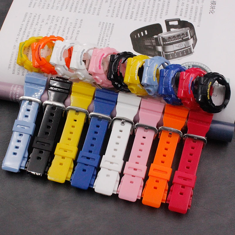 Резиновый полимерный ремешок для мужчин пряжка с язычком CASIO BABY G BA 110 111 112 120