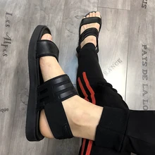 Новое поступление Лидер продаж г. модные летние гладиаторы из кожи пляжные сандалии Для мужчин дешевые Обувь для отдыха