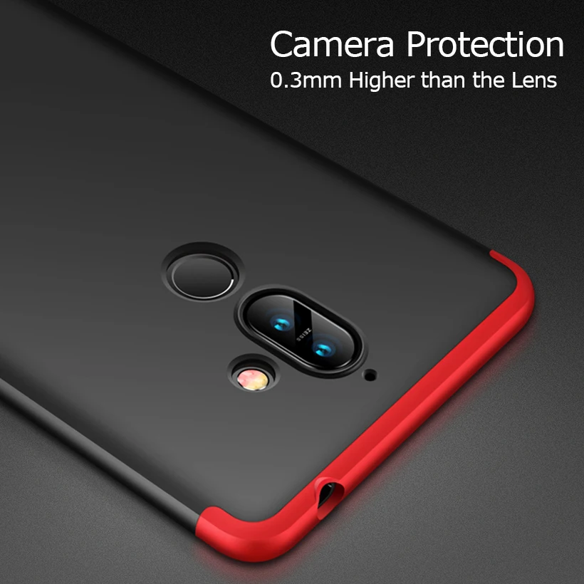 3 в 1 чехол для телефона Nokia 6 2018 Чехлы 7 plus чехлы на 360 градусов Защитная крышка 8 Plus X7