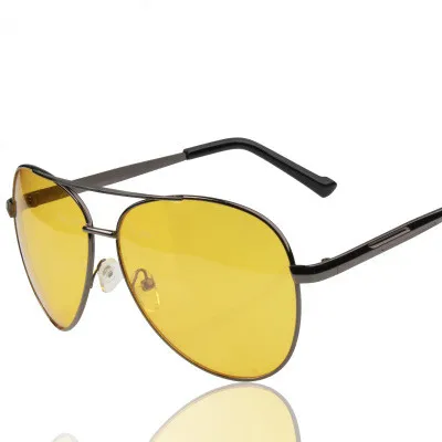 

Fishing Camping Hiking Yellow Lens Classic Anti Glare Vision Driver Safety glasses Sunglasses Aviation Night Vision Glasses