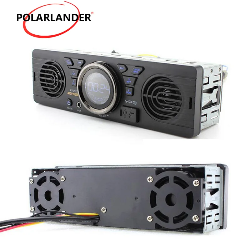 

12V car FM USB SD AUX IN audio stereo AV252 radio built-in 2 speakers Bluetooth handfree in dash MP3 player