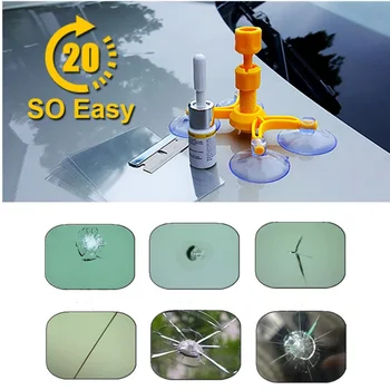 

Cracked Glass Repair Kit Windshield Kits DIY Car Window Tools Glass Scratch