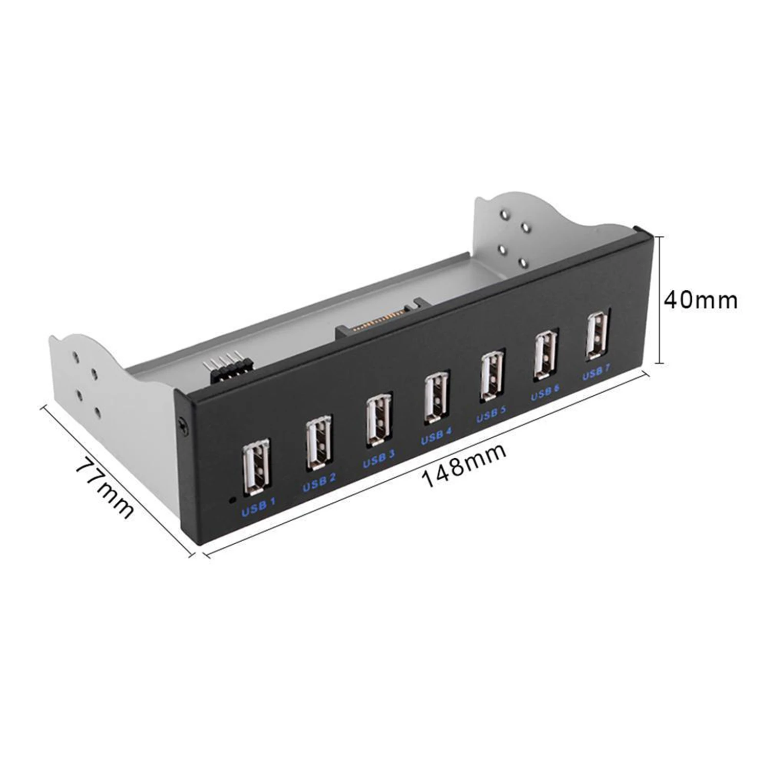 9 Pin до 7 портов USB2.0 концентратор 5,25 дюймов CD-Rom привод Bay CD Rom Передняя панель для ПК чехол