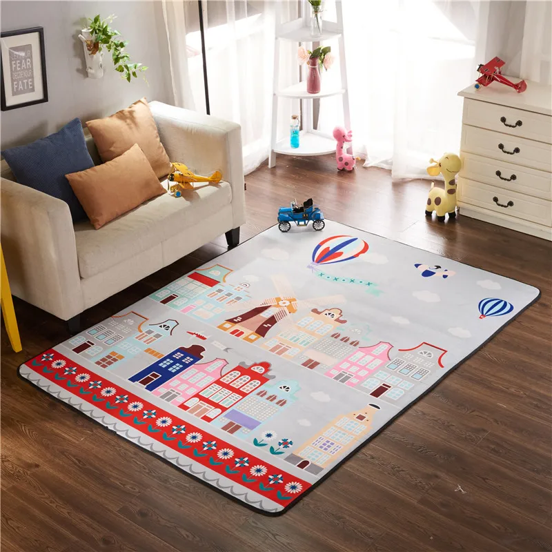 

Infant Shining Play Mat Children's Non-slip Mat 150*200cm Thickened Living Room Mat Suede Climbing Mat Game Carpet Non-Toxic