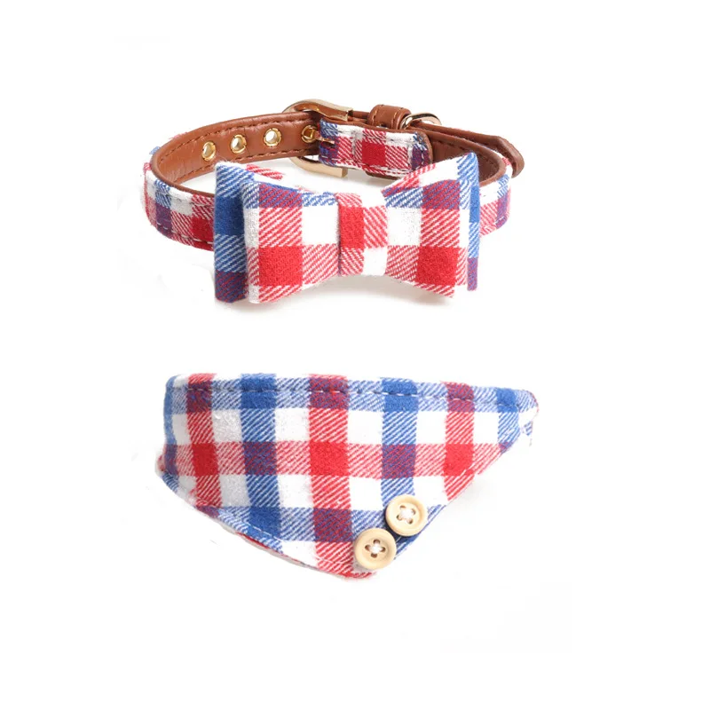 Pets Puppy Cat Collar Bandana Soft Cotton PU Leather Bow Tie Plaid Bowknot Small Cats Collars Outdoor Walking Dogs Leashes Pets Puppy Cat Collar Bandana Soft Cotton PU Leather Bow Tie Plaid Bowknot Small Cats Collars Outdoor Walking Dogs Leashes