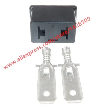 

20 Sets 2 Pin 6.3mm Series Black Female Automotive Connector With Termianls For Car Wiring Harness