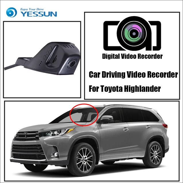 Cheap YESSUN Car DVR Digital Video Recorder Front Camera Dash HD 1080P Not Reverse Parking Camera  for Toyota Highlander