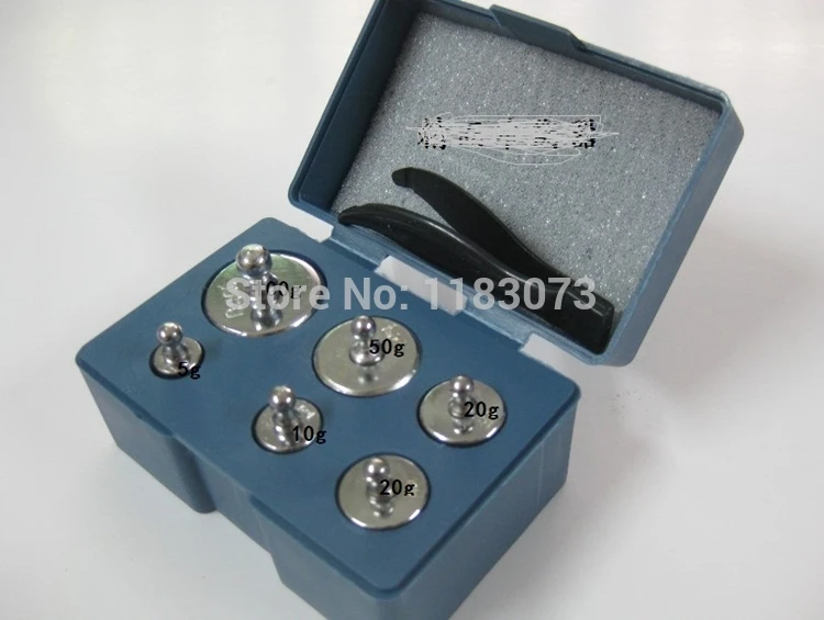 Calibration Weight 100g 50g 20g 10g 5g Grams Jewelry Scale Kitchen Scales  Weighing Balance Scale Weights 6pcs/Set With Box