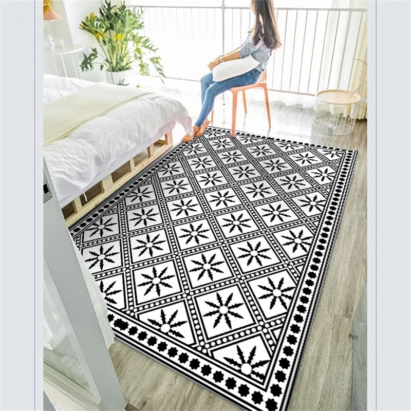 البوهيمي هندسية السجاد ل غرفة المعيشة أريكة طاولة القهوة منطقة السجاجيد المنزل ديكور غرفة نوم دراسة الطابق حصيرة لعب الاطفال لعبة tapete