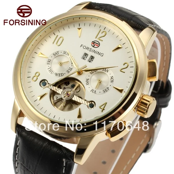 

FORSINING Luxury Brand Mens Mechanical Watches Fashion Casual Waterproof Wristwatch with Date and Week Display Relogio Masculino
