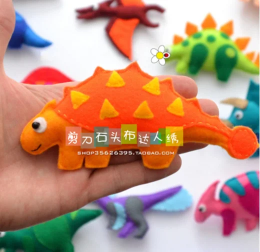 DIY Jurassic dinosaur world dolls Fabric Felt kit Non-woven cloth Craft DIY Sewing set Handwork Material needlework JDSTB