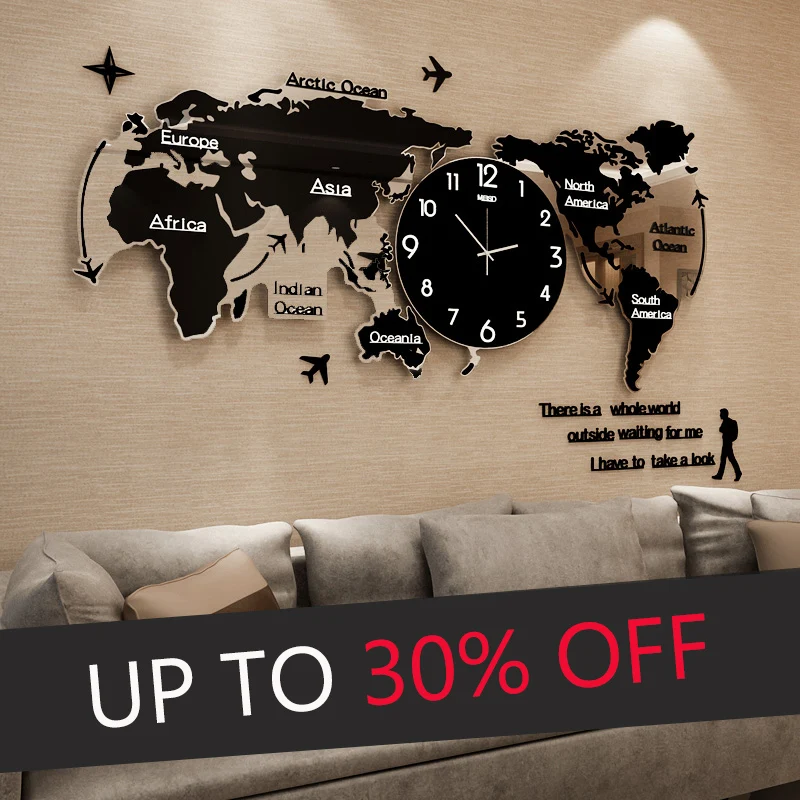 Relojes de pared con Mapa Mundial grande, Relojes de pared con diseño moderno, reloj acrílico Ultra silencioso, con brillo Digital en la oscuridad, envío gratis Relojes de pared con Mapa Mundial grande, Relojes de pared con diseño moderno, reloj acrílico Ultra silencioso, con brillo Digital en la oscuridad, envío gratis