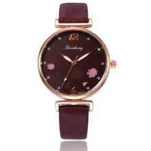 Женские часы женские кварцевые Кожаный ремешок аналоговые наручные часы эксклюзивный бренд Известные дамы браслет часы Повседневные Reloj Mujer