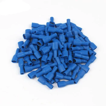 

100PCS/Set FDFD2-250 Female Insulated Cold End Terminal Insulated Terminals Cable Connector Wire Connector
