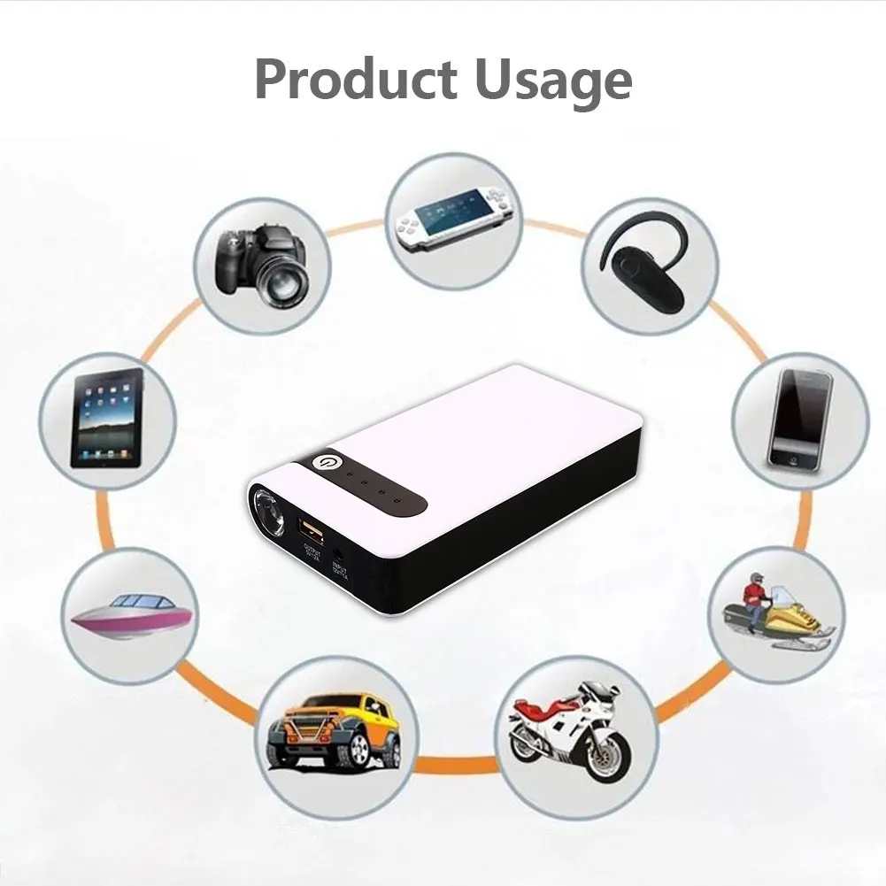 12V DIY Car Jump Starter Kit Shell Emergency Start Power USB Auto Motorcycle Power Bank With LED Lights Nest Material No Battery