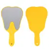 4 Colors Useful Cute Hand Mirror Tooth Shaped Plastic Handle Oral Teeth Care Unbreakable Patient Dental Mirror Tool For Dentists 6