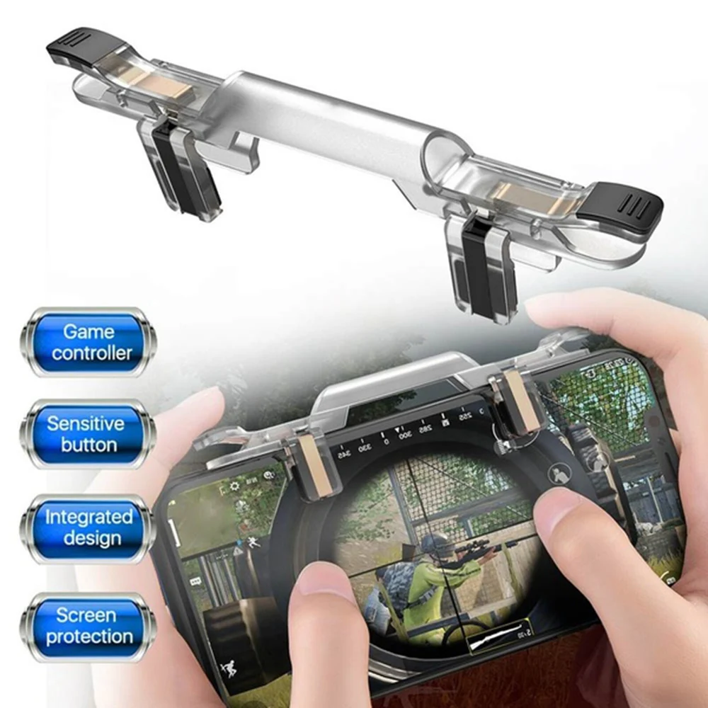 

G2K PUBG Mobile Phone Gamepad Game Trigger Fire Button Handle For Shooter Controller Use For Smart Phone With screen protection