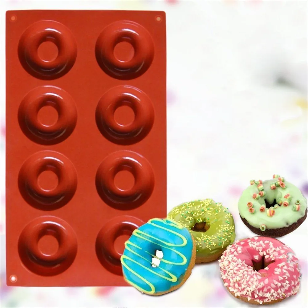 Silicone Mold Donut Cupcake Muffin Mold Cake Baking Mold Cake Decorating tools gateau silikon form J25#5