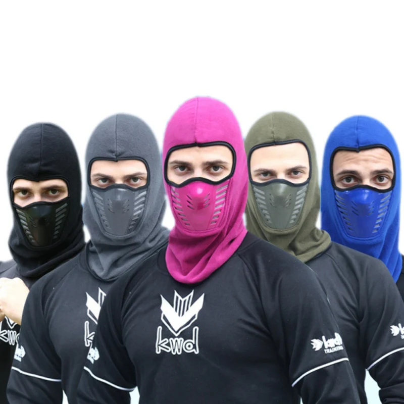 cheap Cycling Ski cold protection thick warm fleece Face Masks Full Face Wicking Headgear Sports Bike Bicycle Riding Hat Head Scarf