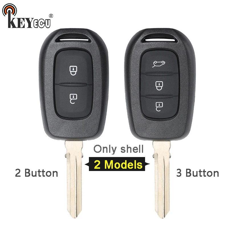

KEYECU for Renault Duster Twingo Dokker Trafic Sandereo Clio 4 Master Logan 2/ 3 button Replacement Remote Key Shell Case Fob