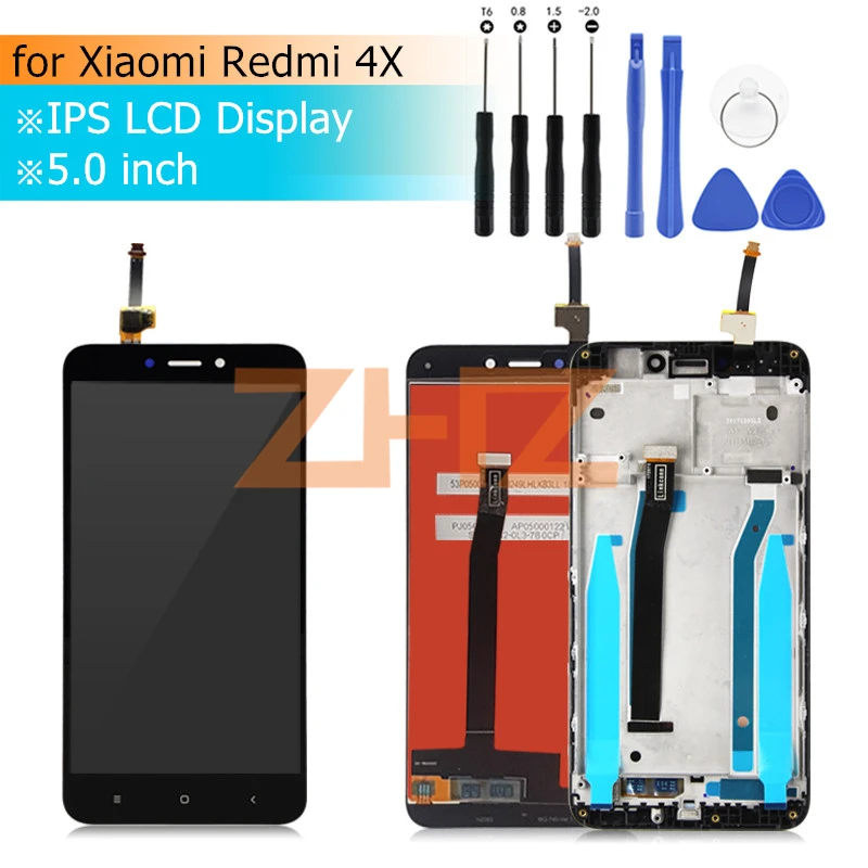 ЖК дисплей для Xiaomi Redmi 4X дигитайзер в сборе с рамкой черный/белый/золотой экран