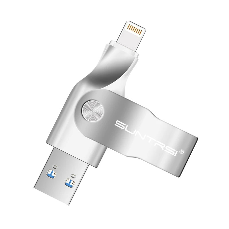 Suntrsi USB флеш-накопитель для iphone 7 plus/7/6s/5S флеш-накопитель 32 Гб 64 Гб 128 ГБ флеш-накопитель Lightning Usb 3,0 USB флешка для MFi iOS10