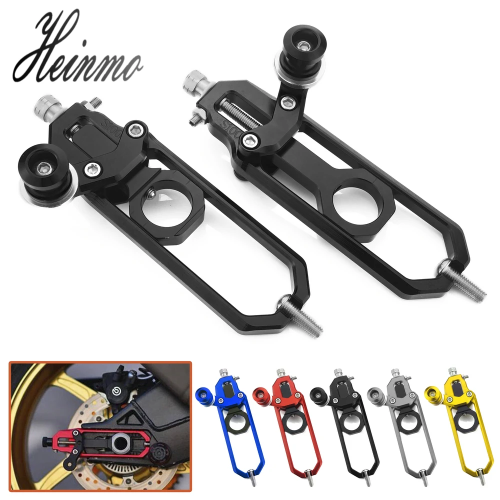 

Motorcycle Accessories FOR S1000R S1000RR HP4 2012 2013 2014 2015 2016 Aluminum Chain Adjusters with Spool Tensioners Catena