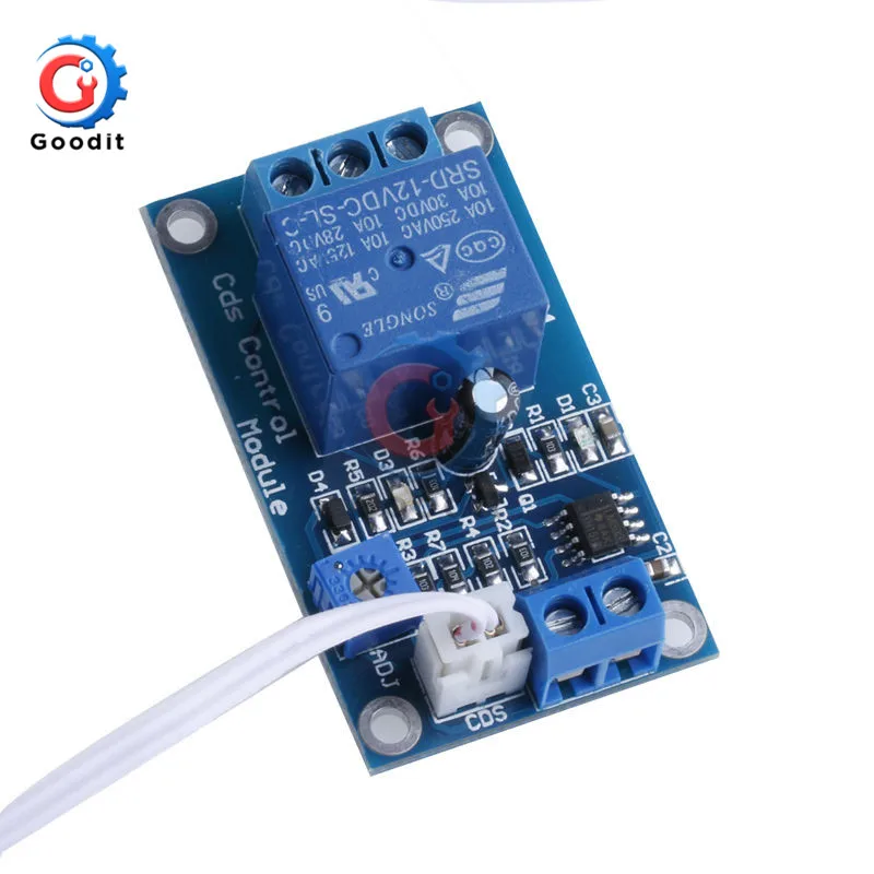 XH-M131 DC 5V/DC 12V 10A Relay Module Light Control Switch Photoresistor Detective Sensor Relay Board Brightness Control Module