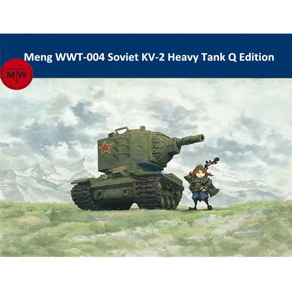

Meng WWT-004 Soviet KV-2 Heavy Tank Q Edition Cute Plastic Assembly Model Kit