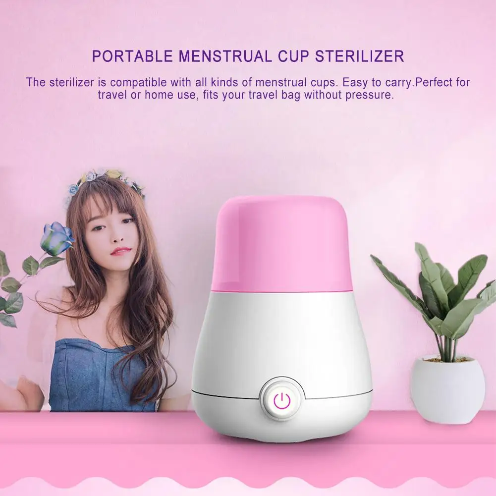 

Set Portable Menstrual Cup Sterilizer Drain Valves Menstrual Cup Fold Cup For Heath Care Ultraviolet Disinfection UV Light