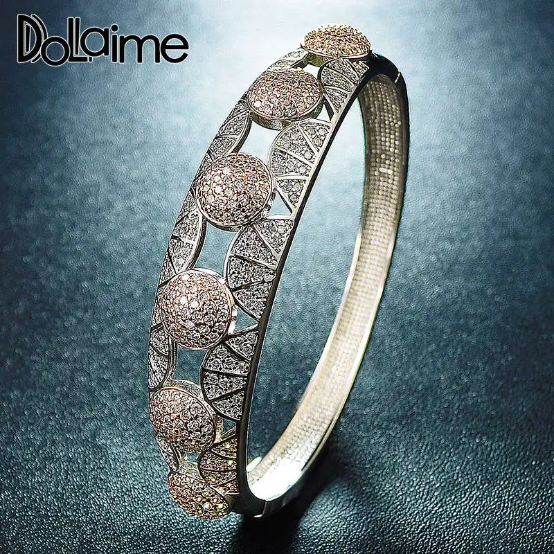 

Dolaime Sopper Rose Gold Color Jewelry Women Bangle Engagement Present summer New Arrival Gorgeous Bracelet BG024